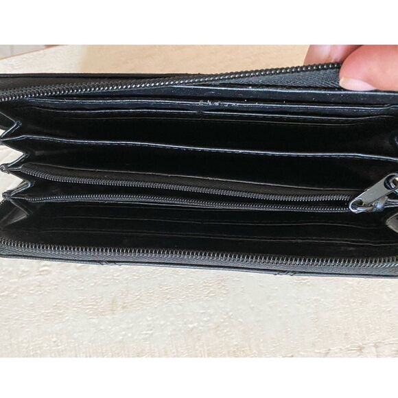 Nine West Black Zip Around Wallet - Picture 4 of 6